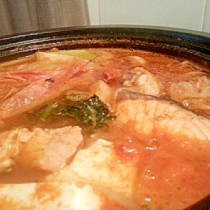 海鮮と鶏の♡韓国鍋